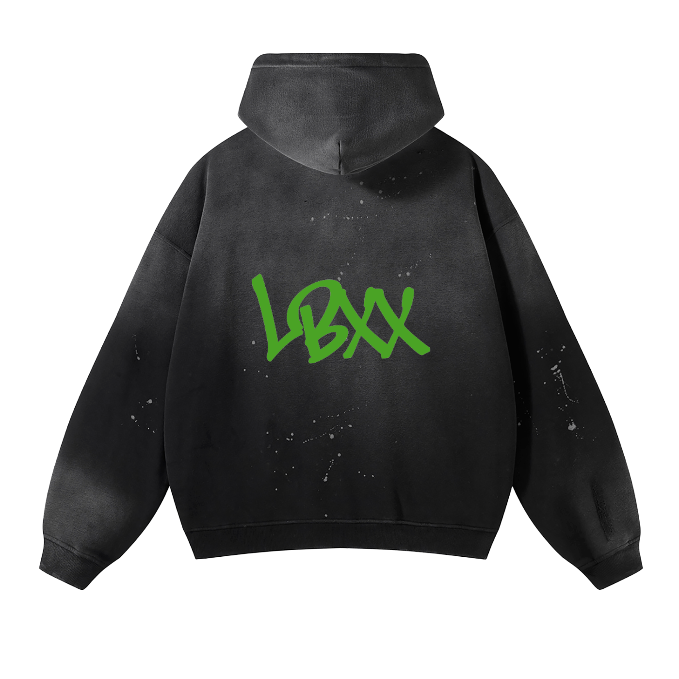 Vintage Washed Frayed Fleece Hoodie